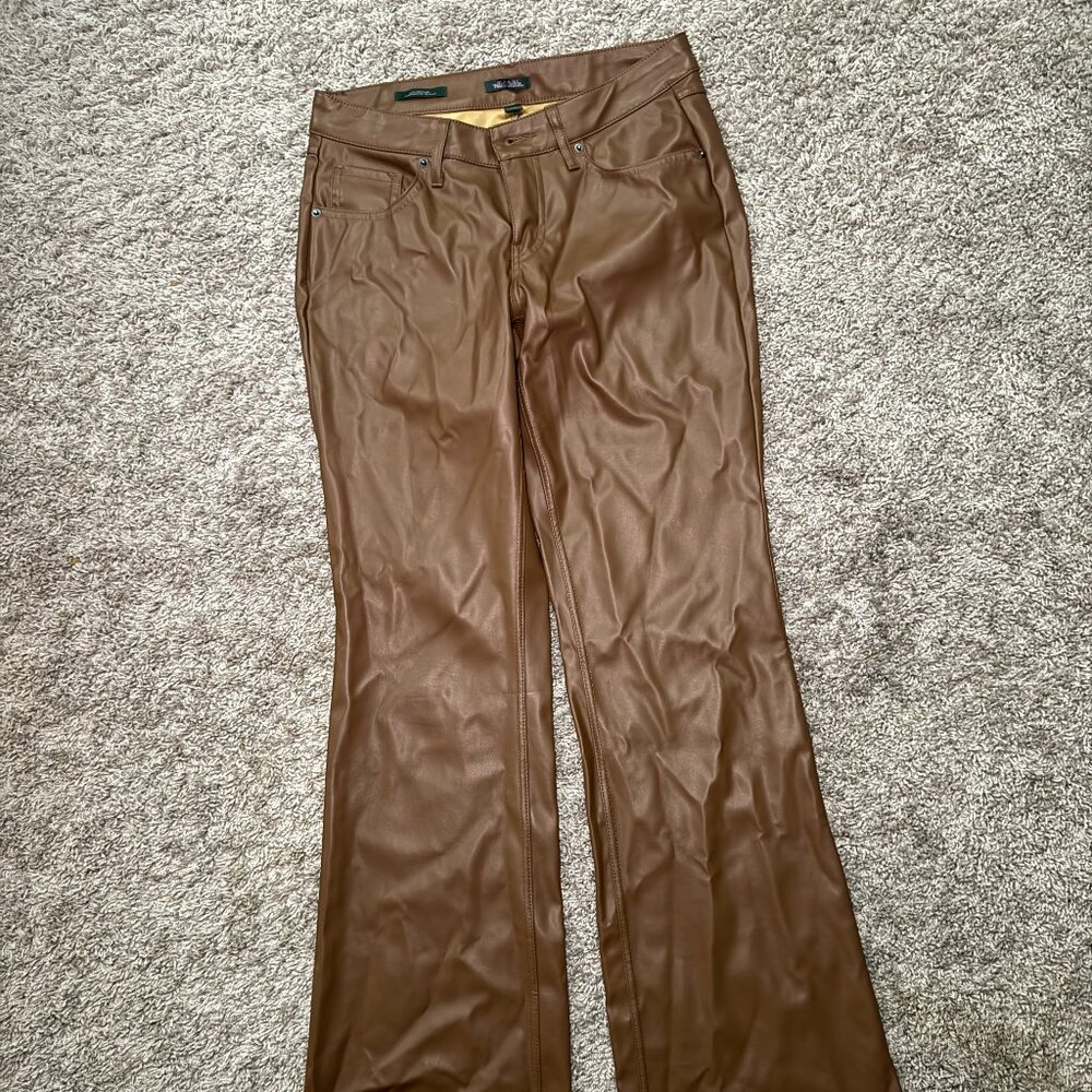 Zara Brown Leather Pants